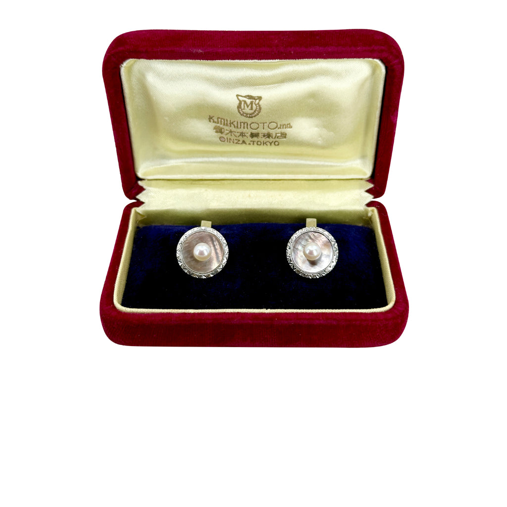 Mid Century Mikimoto Designer Men's Japanese Saltwater Akoya