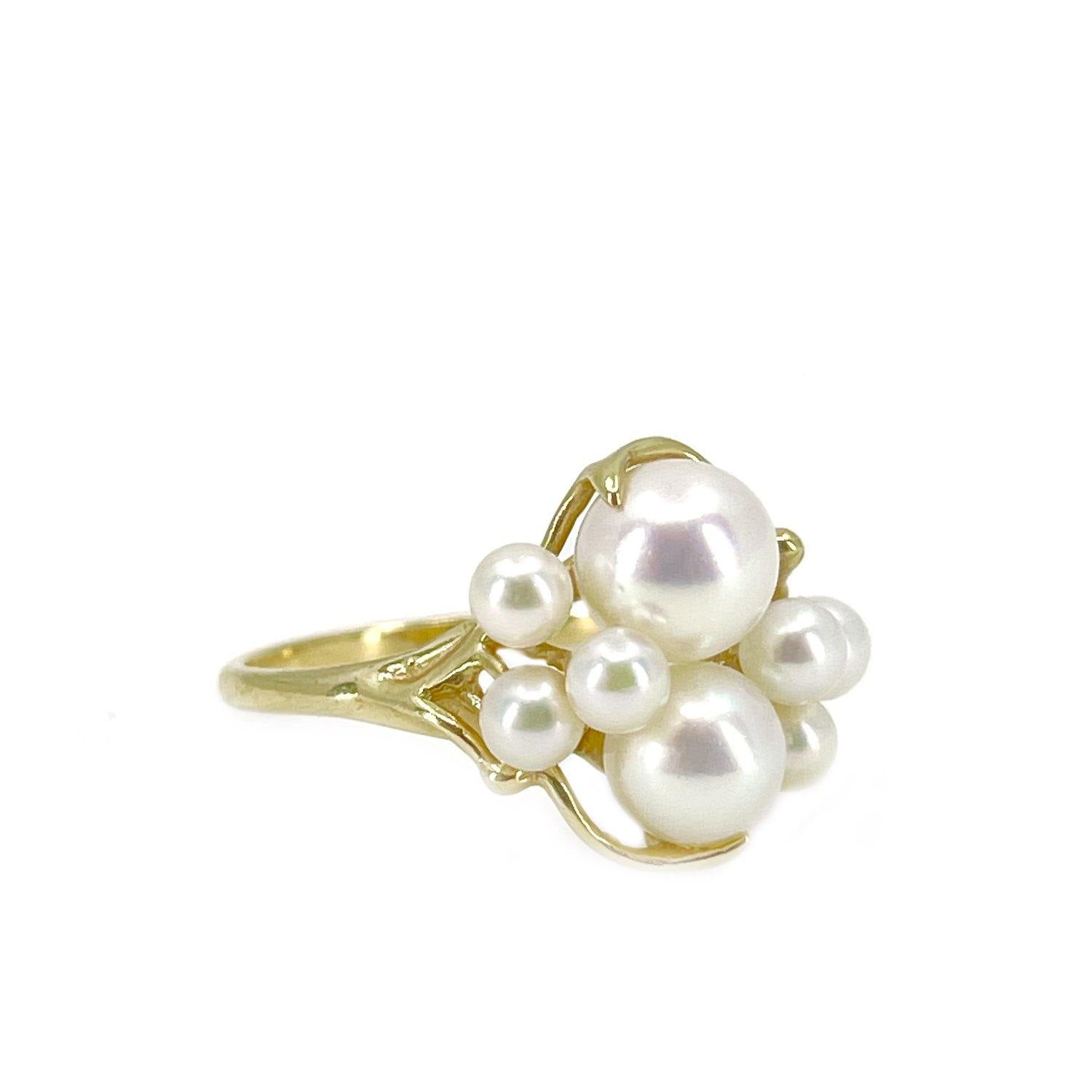 Cultured Pearl Ring, 14k Yellow Gold