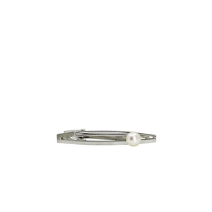 MCM Modernist Vintage Men's Japanese Saltwater Akoya Cultured Pearl Tie Bar- Sterling Silver