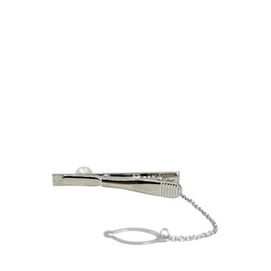 Japan National Palace Museum Vintage Men's Japanese Saltwater Akoya Cultured Pearl Tie Bar- Sterling Silver