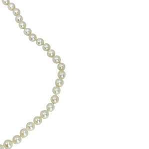 Vintage Choker Japanese Saltwater Akoya Cultured Pearl Necklace - 14K Yellow Gold 15.75 Inch