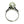 Floral Solitaire Vintage Japanese Saltwater Akoya Cultured Pearl Ring- Sterling Silver Sz 4.50