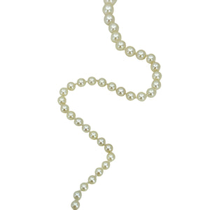 Vintage MCM Japanese Saltwater Akoya Cultured Pearl Necklace - 10K White Gold 20 Inch