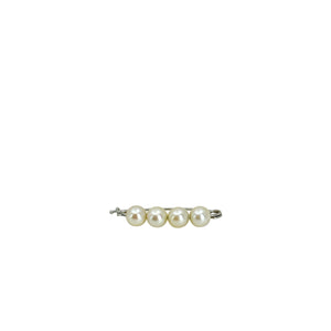 Shortener Mid Century Petite Cultured Saltwater Akoya Pearl Bar Pin- Sterling Silver