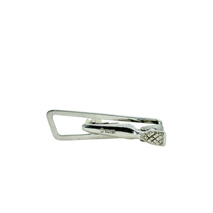 Mikimoto Modernist Designer Men's Japanese Saltwater Akoya Cultured Pearl Tie Bar- Sterling Silver