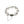 Mid Century Engraved Japanese Saltwater Akoya Cultured Pearl Milgrain Link Bracelet- Sterling Silver