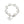 Modernist Abstract Japanese Saltwater Akoya Cultured Pearl Link Bracelet- Sterling Silver