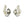 Climber Large Clip Japanese Saltwater Akoya Cultured Pearl Vintage Earrings- Sterling Silver