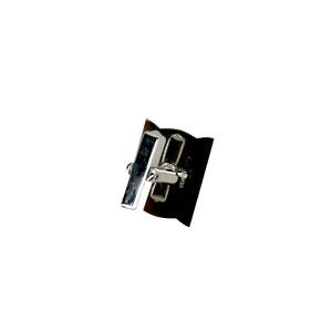 Designer Fuji Pearl Japanese Saltwater Cultured Akoya Pearl Mid Century Cufflinks Tie Bar Set- Sterling Silver