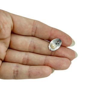 Designer Hickok Mid-Century Modern Japanese Saltwater Akoya Cultured Pearl Brushed Tie Tac- Sterling Silver