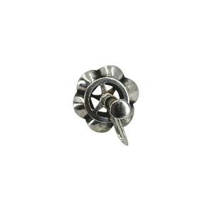 Vintage Claw Prong Buttercup Akoya Saltwater Cultured Pearl Vintage Screwback Earrings- Sterling Silver