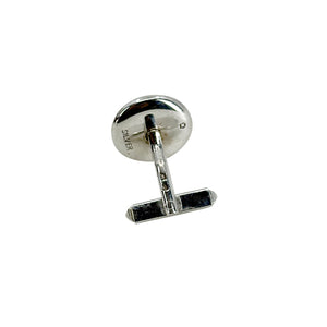 Mid Century Mikimoto Designer Men's Japanese Saltwater Akoya Cultured Pearl Cufflinks Original Box- Sterling Silver