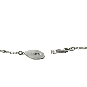 Twisted Infinity Vintage Japanese Saltwater Akoya Cultured Pearl Mid Century Necklace- Sterling Silver 16 Inch