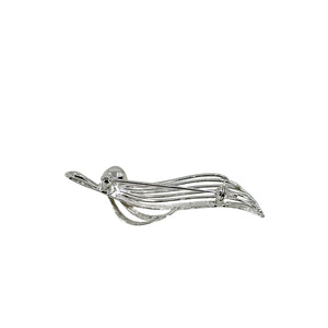 Modernist Japanese Saltwater Akoya Cultured Pearl Vintage Brooch Pendant- Sterling Silver