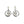 Hoop Cherry Blossom Japanese Sakura Akoya Saltwater Cultured Pearl Screwback Earrings- Sterling Silver