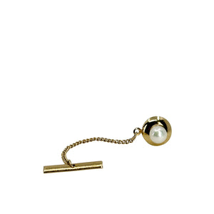 Mid-Century Modern Japanese Saltwater Akoya Cultured Pearl Vintage Tie Tac- Gold Filled