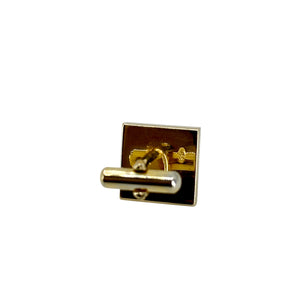 Mid-Century Miyazaki Designer Japanese Saltwater Akoya Cultured Pearl Vintage Tie Tac- 18K Gold Filled