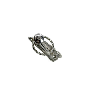 Vintage De Curtis Filigree Akoya Saltwater Cultured Pearl Screwback Earrings- Sterling Silver