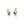 Three Pearl Leaf Japan Saltwater Akoya Cultured Pearl Vintage Screwback Earrings- Sterling Silver
