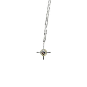 Mid Century Star Japanese Saltwater Akoya Cultured Pearl Solitaire Pendant- Sterling Silver 16 Inch