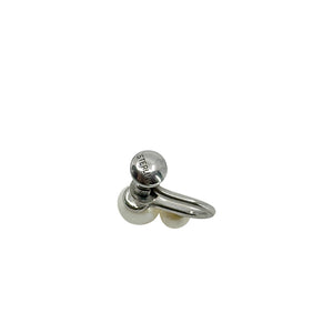 Double Graduated Japanese Saltwater Akoya Cultured Pearl Screwback Earrings- Sterling Silver