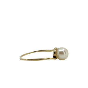 Sultan Hawaii Vintage Japanese Saltwater Akoya Cultured Pearl Ring- 10K Yellow Gold Size 5.50