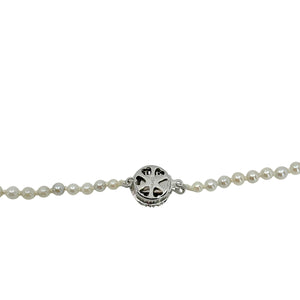 3.00-7.25mm Graduated Vintage Japanese Saltwater Akoya Cultured Pearl Necklace - Sterling Silver 17.50 Inch