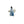 Modernist Angular Blue Topaz Japanese Saltwater Akoya Cultured Pearl Ring- 10K White Gold Size 8