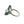 Modernist Angular Blue Topaz Japanese Saltwater Akoya Cultured Pearl Ring- 10K White Gold Size 8