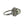 Braided Blue Gray Japanese Saltwater Akoya Cultured Pearl Vintage Solitaire Ring- Sterling Silver Sz 6.25