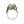 Vintage Triple Leaf Japanese Saltwater Akoya Cultured Pearl Ring- Sterling Silver Sz 7 1/4