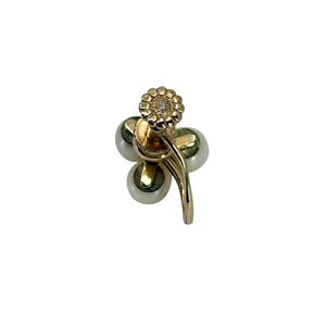 Triple Vintage Krementz Designer Mid-Century Akoya Saltwater Cultured Pearl Screwback Earrings - Gold Filled
