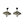 Amita Black Rhodium Saltwater Akoya Cultured Pearl Fan Vintage Screwback Earrings- Sterling Silver