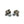 Baroque Blue Japanese Saltwater Akoya Cultured Pearl Grape Screwback Earrings- Sterling Silver