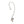 Vintage Leaf Mid Century Japanese Saltwater Akoya Cultured Pearl Pendant- Sterling Silver 16 Inch