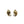 Mid Century Leaf Japanese Akoya Saltwater Cultured Pearl Screwback Earrings- 10K Yellow Gold