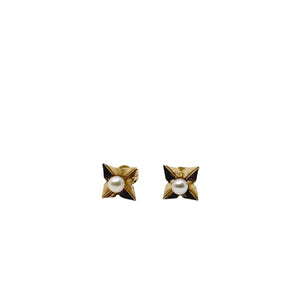 Petite Star Japanese Akoya Saltwater Cultured Pearl Stud Pierced Earrings- 14K Yellow Gold (Copy)