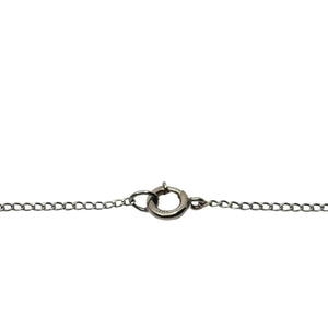 Mid Century Petite Japanese Cultured Akoya Pearl Pendant- 10K White Gold Necklace 15 Inch