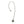 Mid Century Designer Theda Geometric Japanese Saltwater Akoya Cultured Pearl Pendant- Sterling Silver 18 Inch