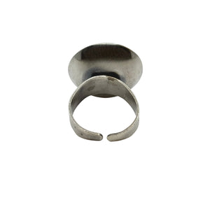 MCM Atomic Dome Vintage Japanese Saltwater Akoya Cultured Pearl Vintage Ring- Sterling Silver Sz 8