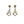 Vintage Lavaliere Saltwater Akoya Cultured Pearl Pierced Stud Drop Earrings- 14K Yellow Gold