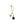 Petite Black Onyx Japanese Saltwater Akoya Cultured Pearl Vintage Charm Pendant- 14K Yellow Gold