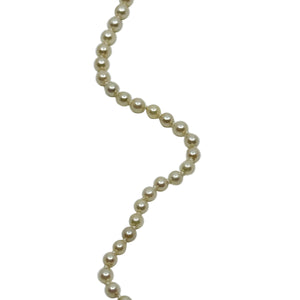 Vintage Graduated Japanese Saltwater Akoya Cultured Pearl Necklace - 14K Yellow Gold 19.25 Inch