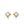 Victorian Akoya Saltwater Cultured Seed Pearl Screwback Earrings- 10K Yellow Gold