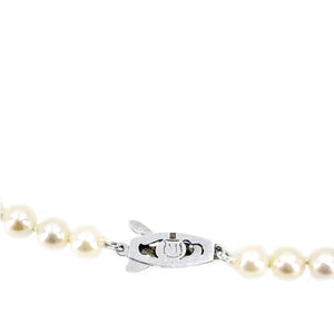 Mikimoto Japanese Cultured Akoya Pearl Beaded Strand - Sterling Silver 24 Inch