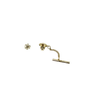 Anson Retro Vintage Japanese Saltwater Akoya Cultured Pearl Tie Tac- 14K Yellow Gold