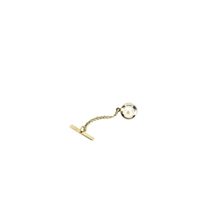 Anson Retro Vintage Japanese Saltwater Akoya Cultured Pearl Tie Tac- 14K Yellow Gold
