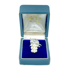 Asahi Shoten Grape Japanese Saltwater Akoya Cultured Vintage Pearl Ring- Sterling Silver Sz 7 1/2