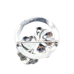 Binder Brothers Japanese Saltwater Cultured Akoya Pearl Pansy Brooch- Sterling Silver
