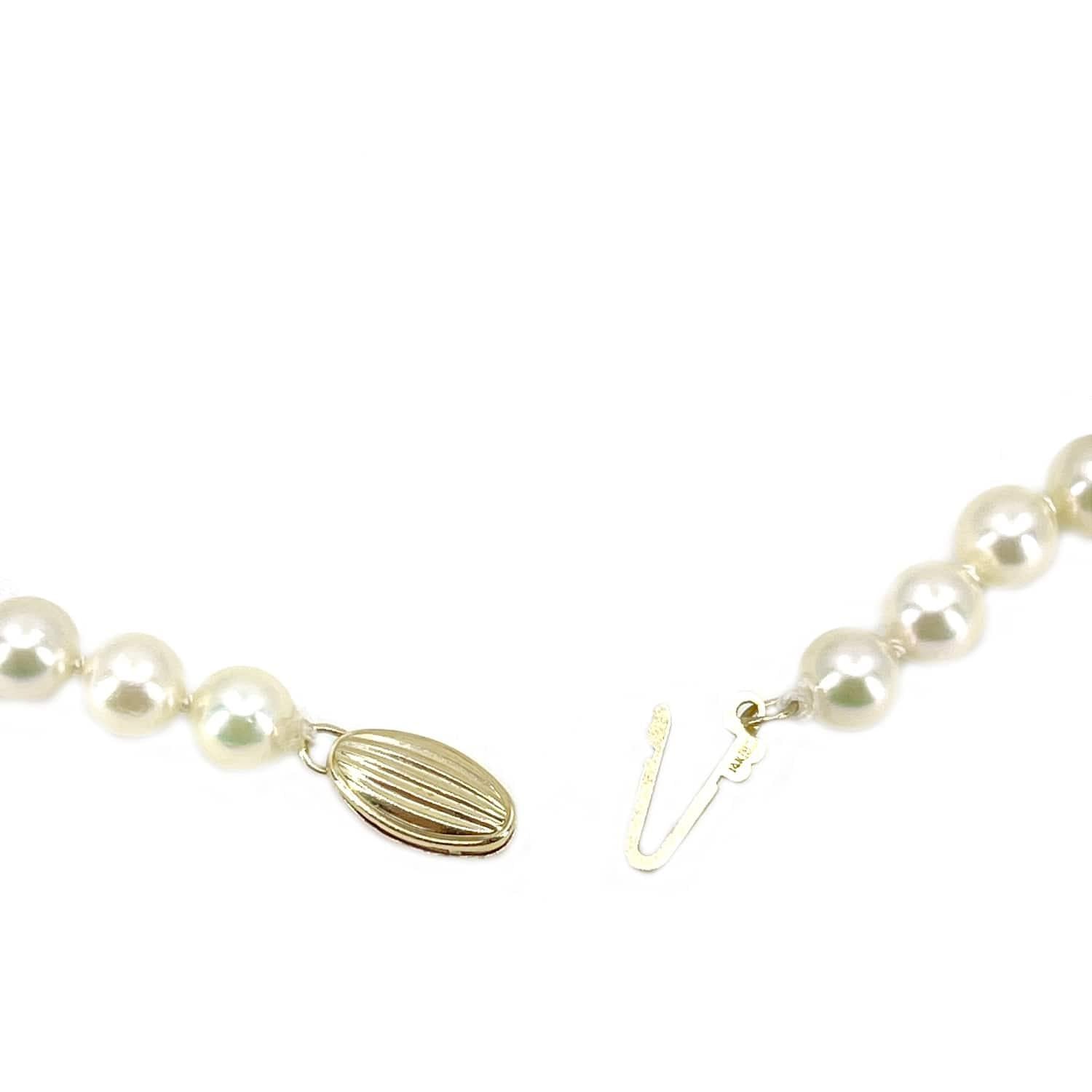 Mikimoto Blue Lagoon Japanese Cultured Akoya Pearl Strand - 14K Yellow Gold 18 Inch